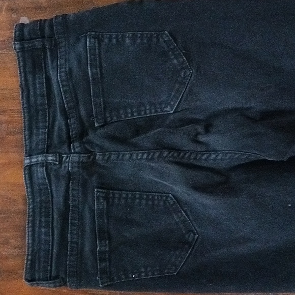 Trendy Stretch Skinny High Waisted Black Distressed Jeans Juniors Size 3 - Picture 6 of 6